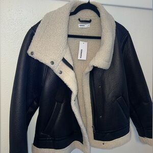 NWT SONOMA Goods For Life Shearling Aviator Bomber Jacket